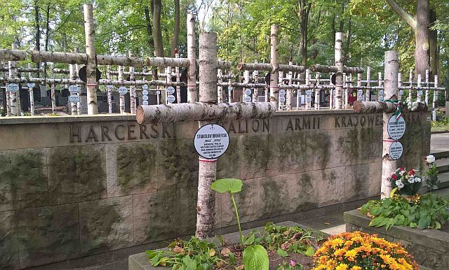 Grób Stanisława Broniewskiego na Powązkach.