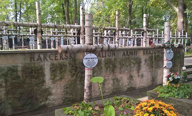 Grób Stanisława Broniewskiego na Powązkach.