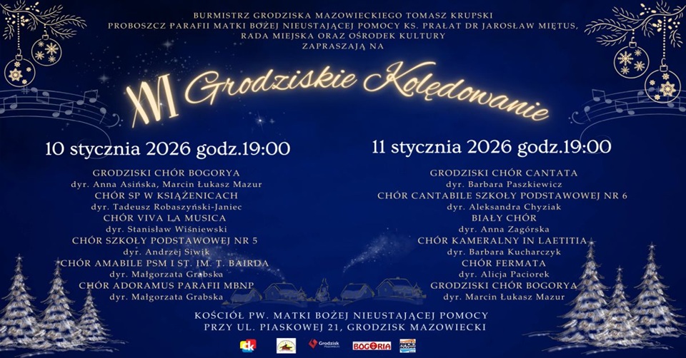Kolędowanie 2026_NMP Piaskowa_baner informacyjno-reklamowy