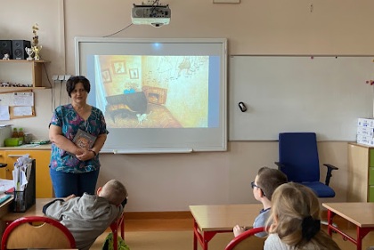 Spotkanie klas drugich z panią Kajką