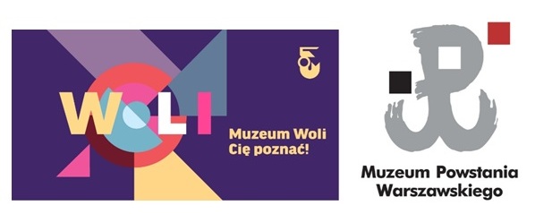 logografika Muzeum Woli oraz logografika Muzeum Powstania Warszawskiego