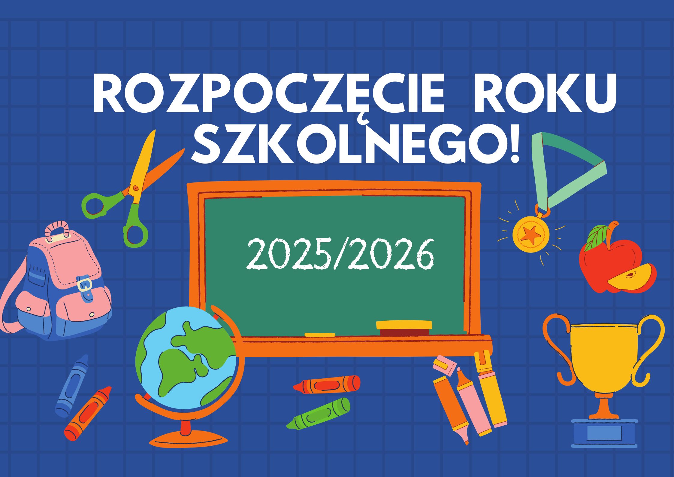 tablica_i_atrybuty_szkolne_Napis_Rozpoczęcie_roku_szkolnego