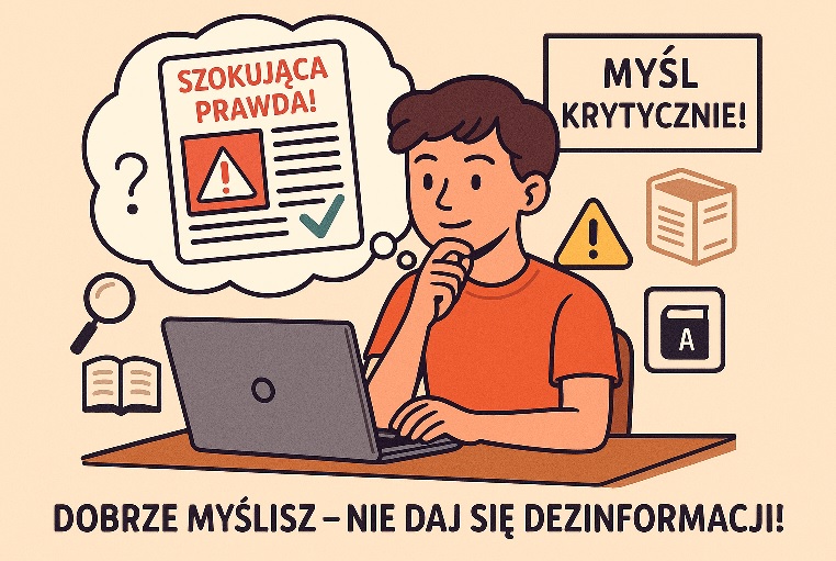 Dobrze myślisz- nie daj się dezinformacji - grafika