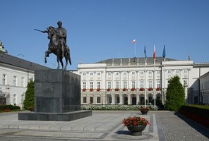 Zdjęcie przedstawia Pałac Prezydencki w Warszawie