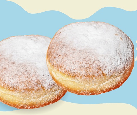 Pączki obsypane pudrem_