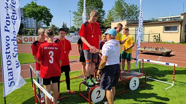 Dekoracja zwycięzców w lekkiej atletyce