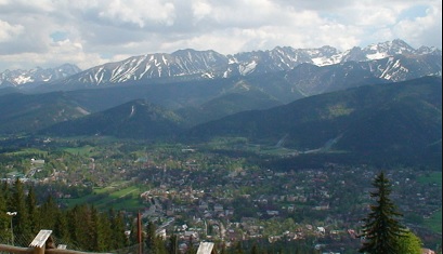 widok na Tatry z Gubałówki