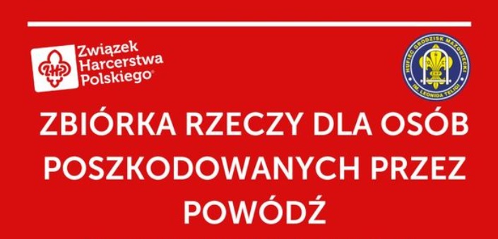 Zbiórka rzeczy dla powodzian_baner