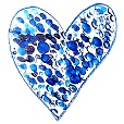 logografika_niebieskie serce symbolizujące autyzm