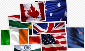 flagi wybranych państw anglojęzycznych