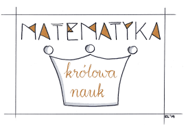 Rysunek korony i napis Matematyka królową nauk