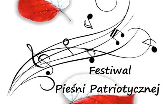 nutki na pięciolinii wokół piało czerwone zwiewne wstęgi