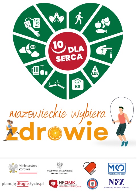 mazowieckie wybiera zdrowie - baner promujący edukację zdrowotną