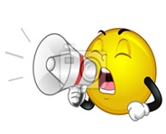 emotikon - uwaga ogłoszenie