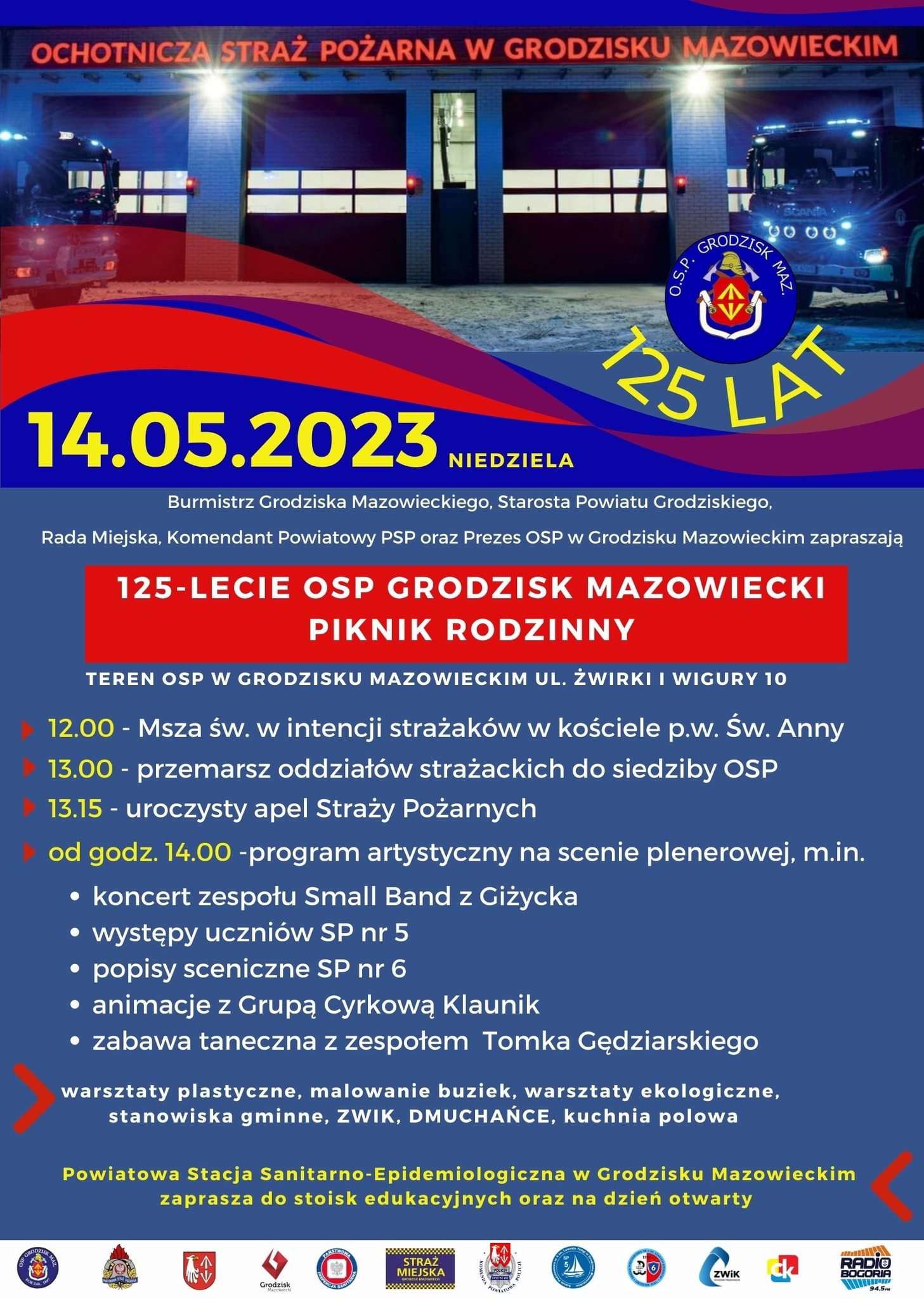 Plakat z terminami wszystkich uroczystości rocznicowych